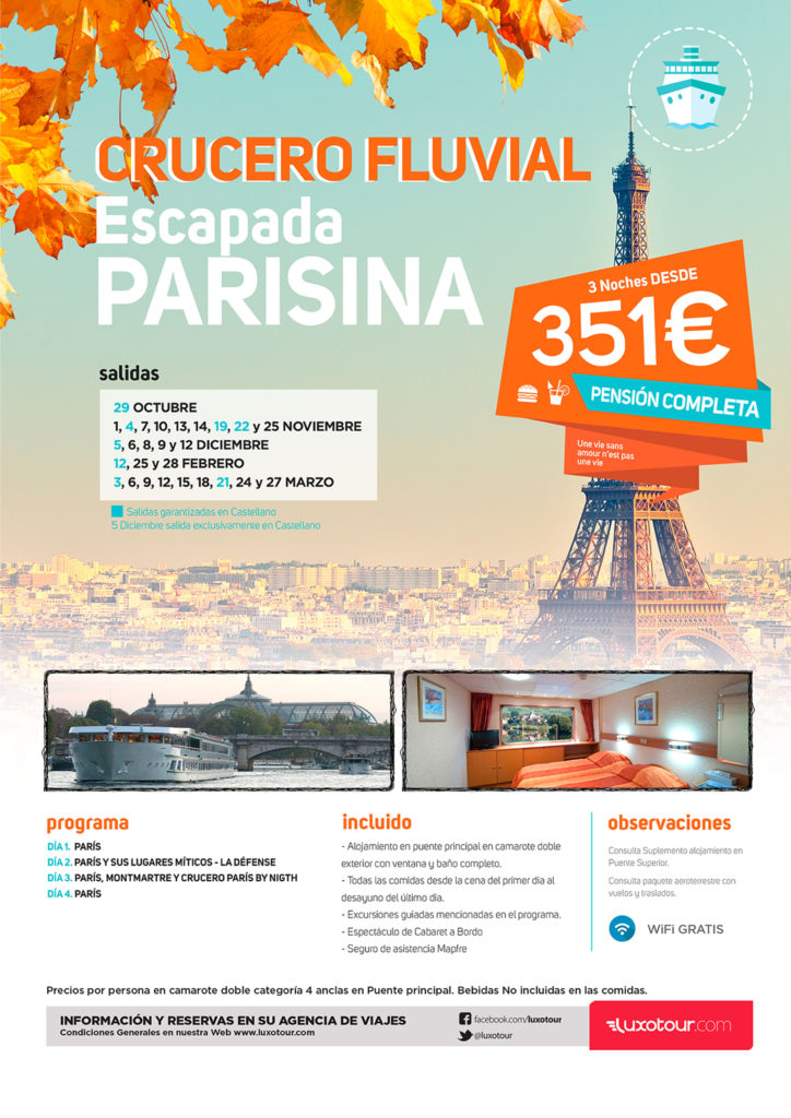 Paris crucero fluvial por el Sena